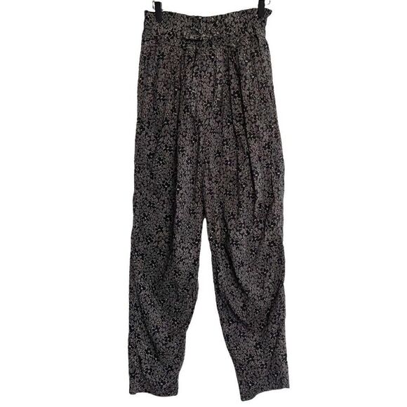 𝅺isabel Marant Etoile Pants 100% Cotton Black‎ Floral Size 38 (FR), M (US) - Picture 1 of 12